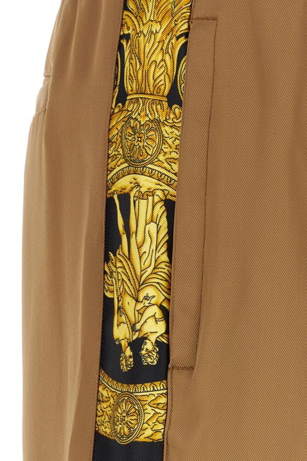 VERSACE | Biscuit viscose pant