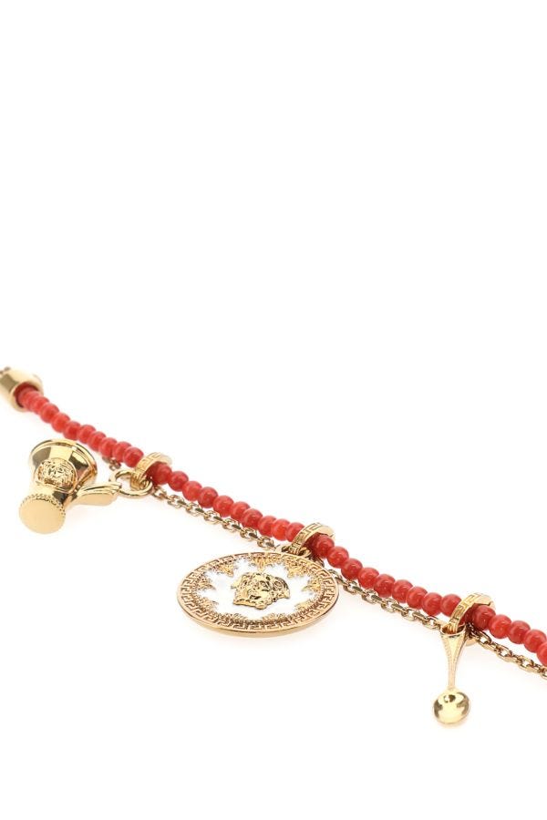 VERSACE | Metal and beads bracelet
