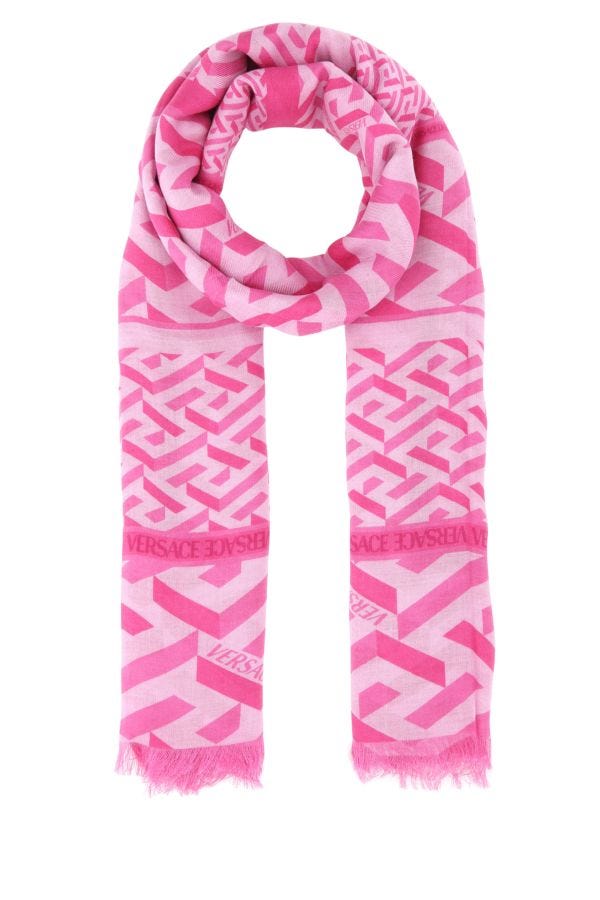 VERSACE | Printed modal blend scarf