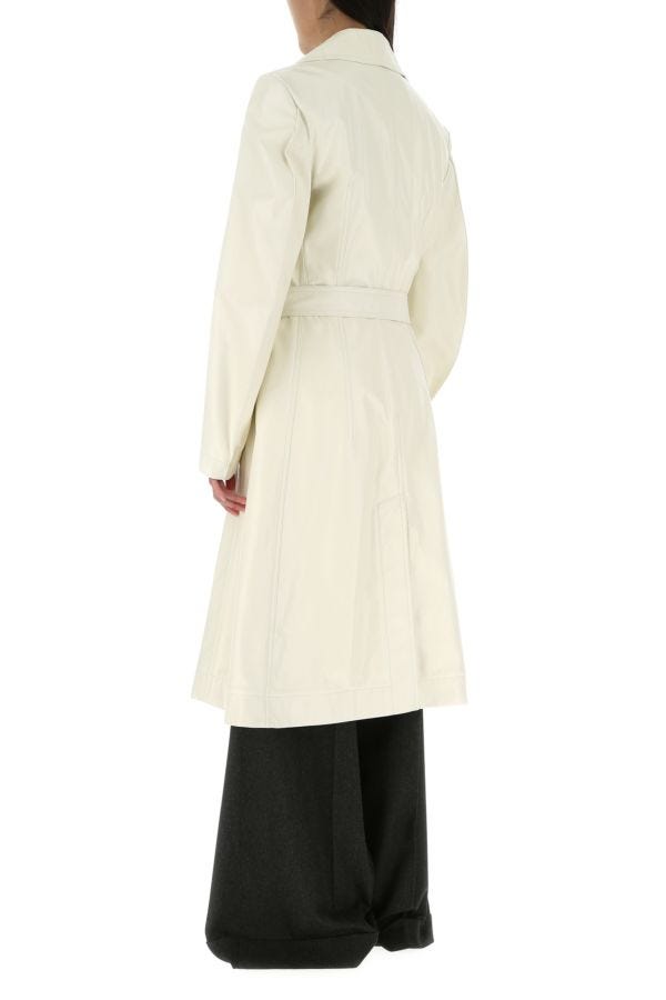 BOTTEGA VENETA | Ivory leather coat