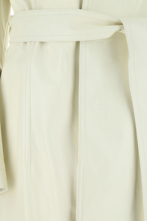 BOTTEGA VENETA | Ivory leather coat
