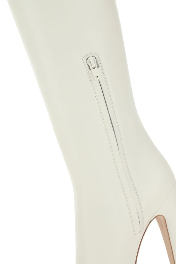 BOTTEGA VENETA | Chalk leather Canalazzo boots