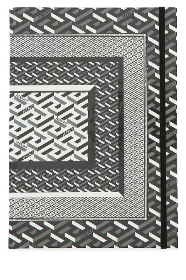 VERSACE | Printed cardboard notebook