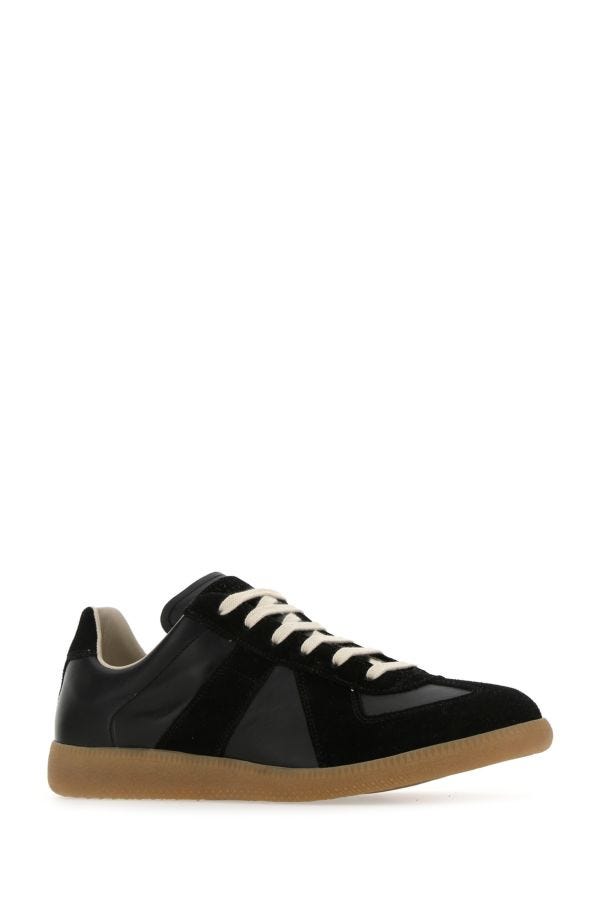 MAISON MARGIELA | Black leather Replica sneakers
