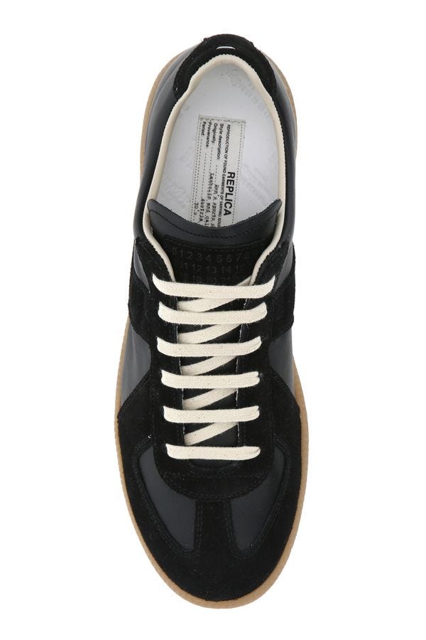 MAISON MARGIELA | Black leather Replica sneakers