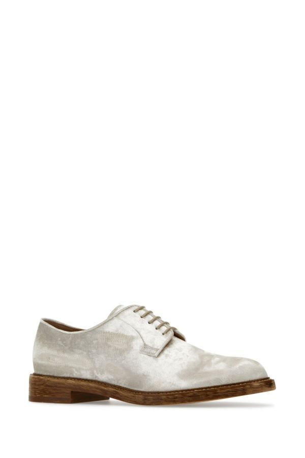 MAISON MARGIELA | Chalk velvet lace-up shoes