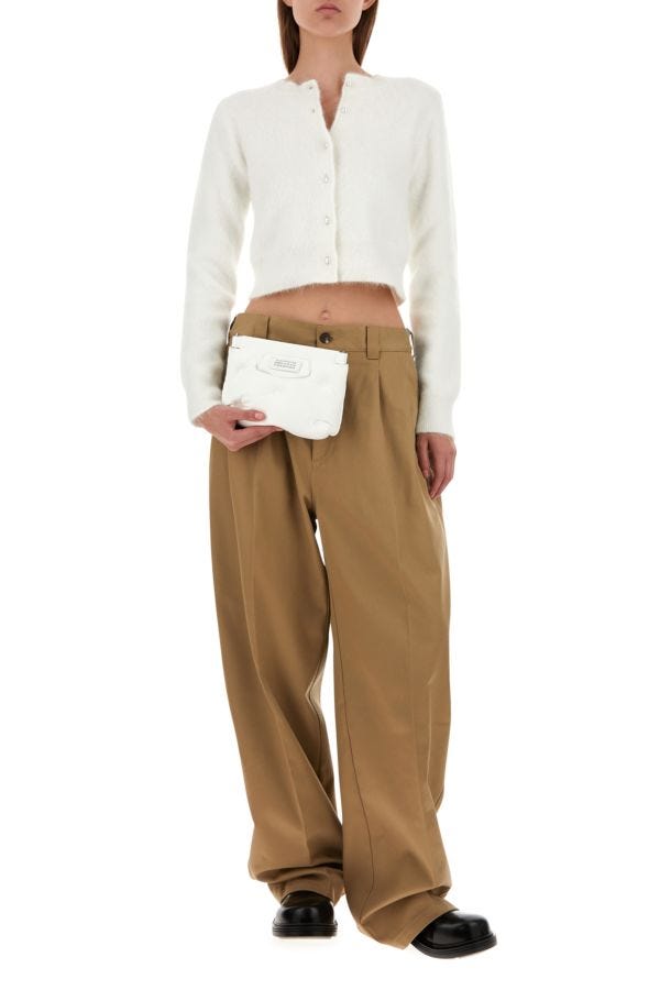 MAISON MARGIELA | White nappa leather mini Slam Red Carpet clutch