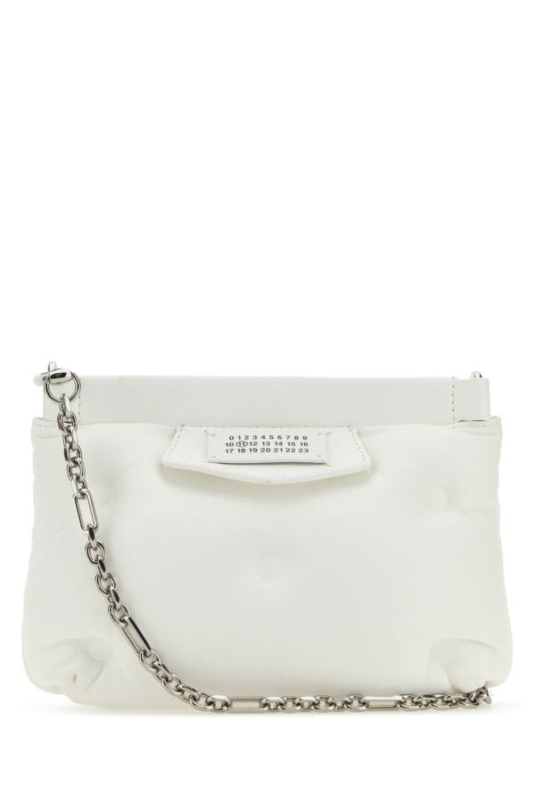MAISON MARGIELA | White nappa leather mini Slam Red Carpet clutch