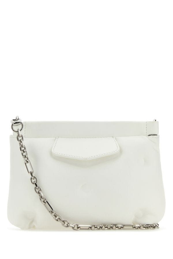 MAISON MARGIELA | White nappa leather mini Slam Red Carpet clutch