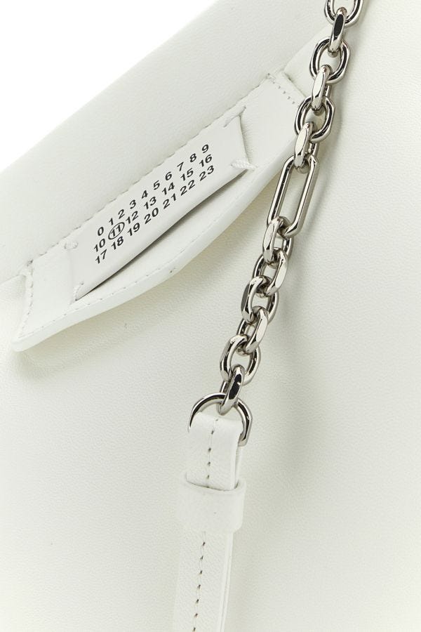 MAISON MARGIELA | White nappa leather mini Slam Red Carpet clutch