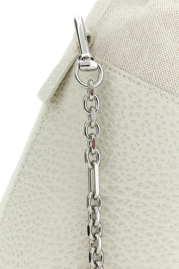 MAISON MARGIELA | Chalk leather and canvas mini 5AC bucket bag