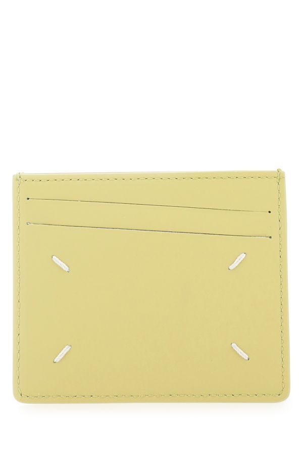 MAISON MARGIELA | Pistachio green leather card holder