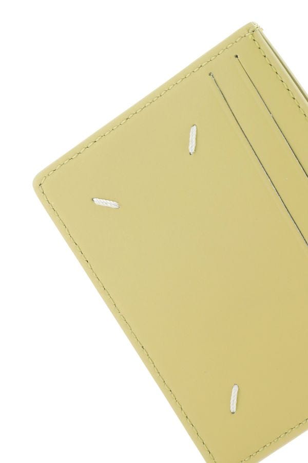 MAISON MARGIELA | Pistachio green leather card holder