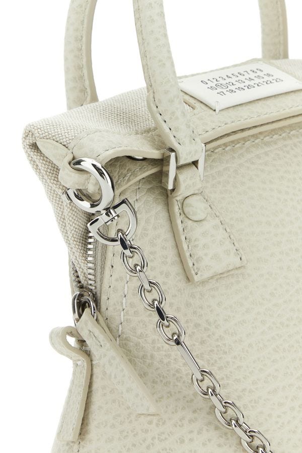 MAISON MARGIELA | Chalk leather micro 5AC handbag