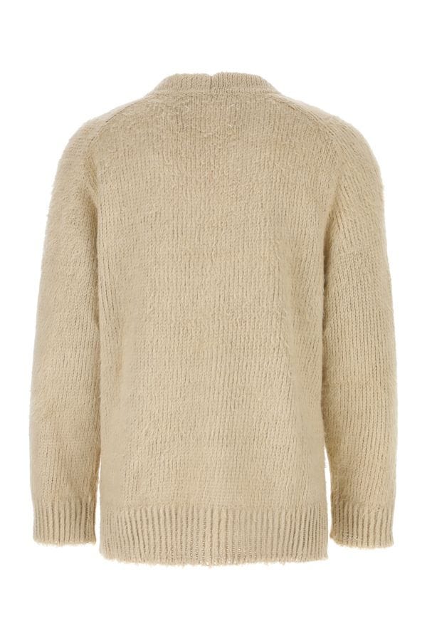 MAISON MARGIELA | Beige linen oversize cardigan