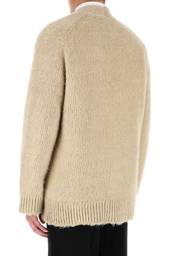 MAISON MARGIELA | Beige linen oversize cardigan