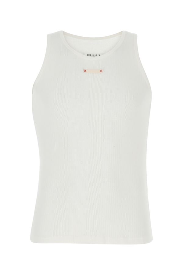 MAISON MARGIELA | Ivory cotton tank top