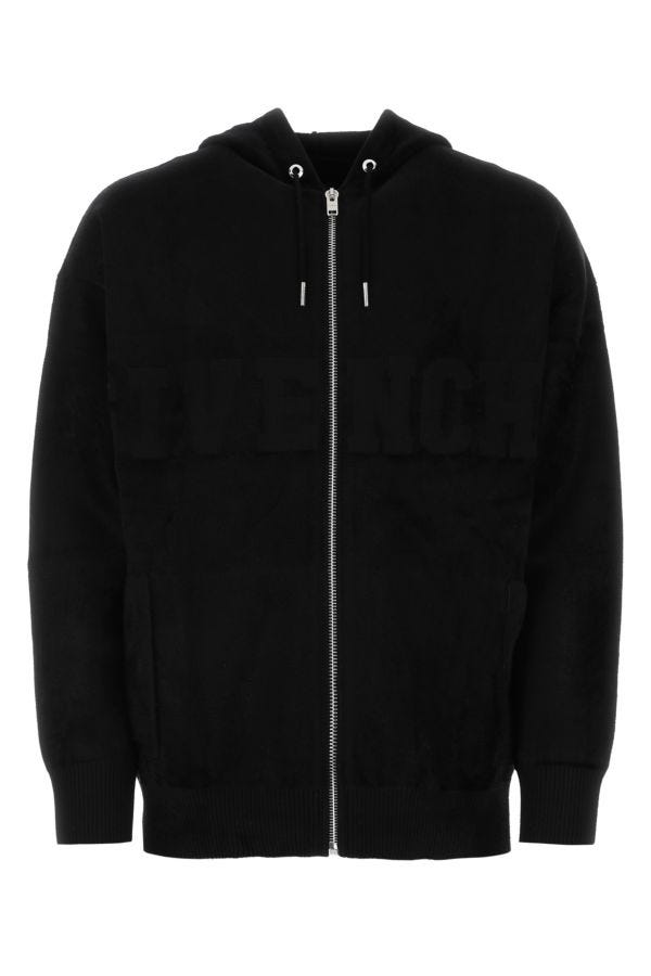GIVENCHY | Black viscose blend oversize sweatshirt