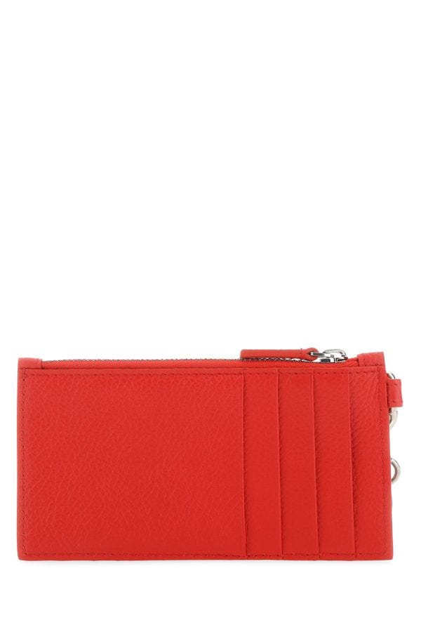 BALENCIAGA | Red leather card holder