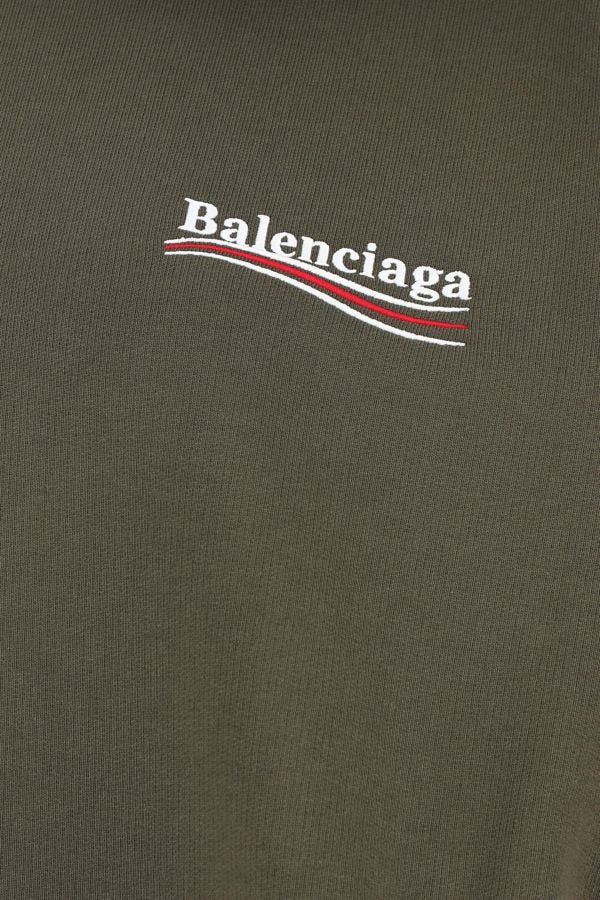 BALENCIAGA | Military green cotton oversize sweatshirt