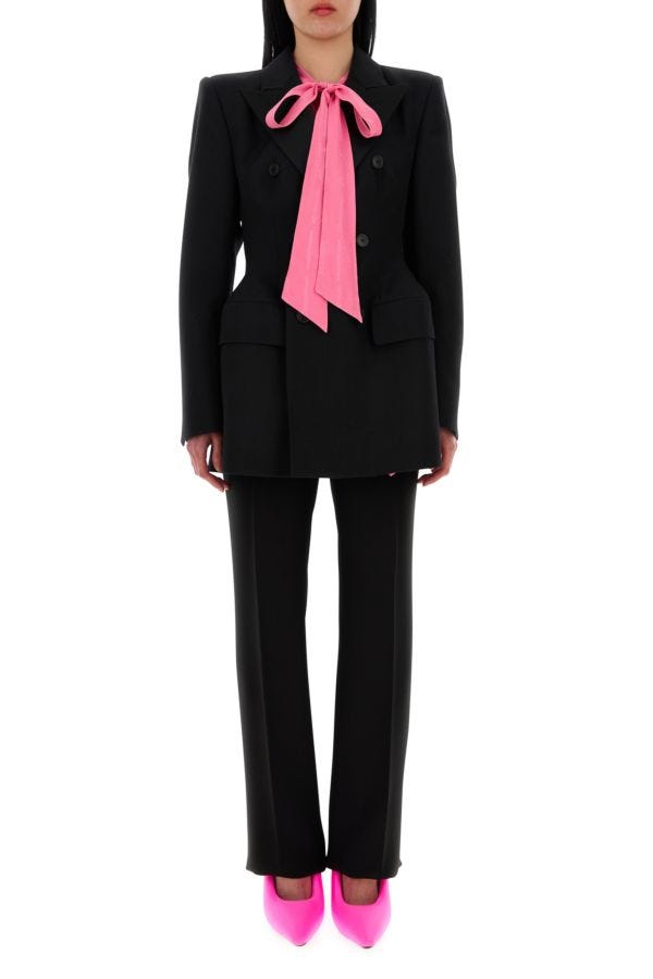 BALENCIAGA | Black wool Hourglass blazer