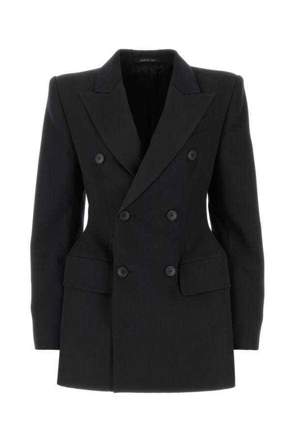 BALENCIAGA | Black wool Hourglass blazer