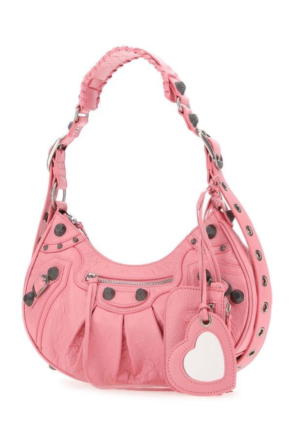 BALENCIAGA | Pink nappa leather Le Cagole S shoulder bag