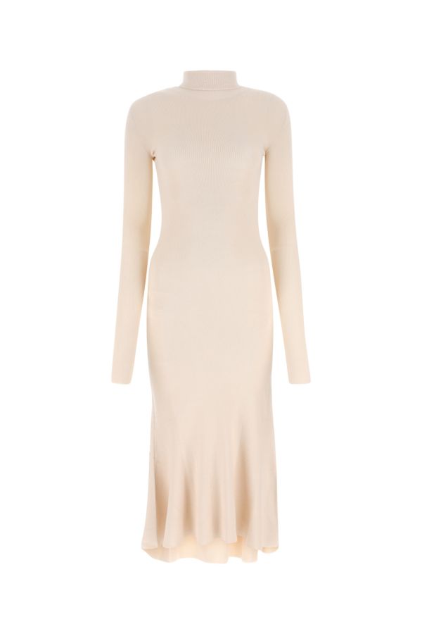 BALENCIAGA | Sand silk blend dress