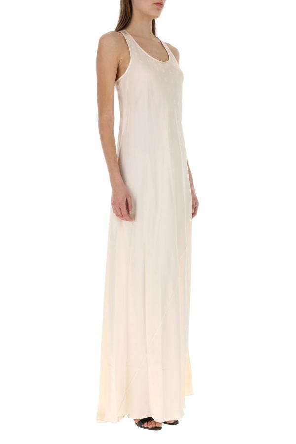 BALENCIAGA | Ivory satin long dress