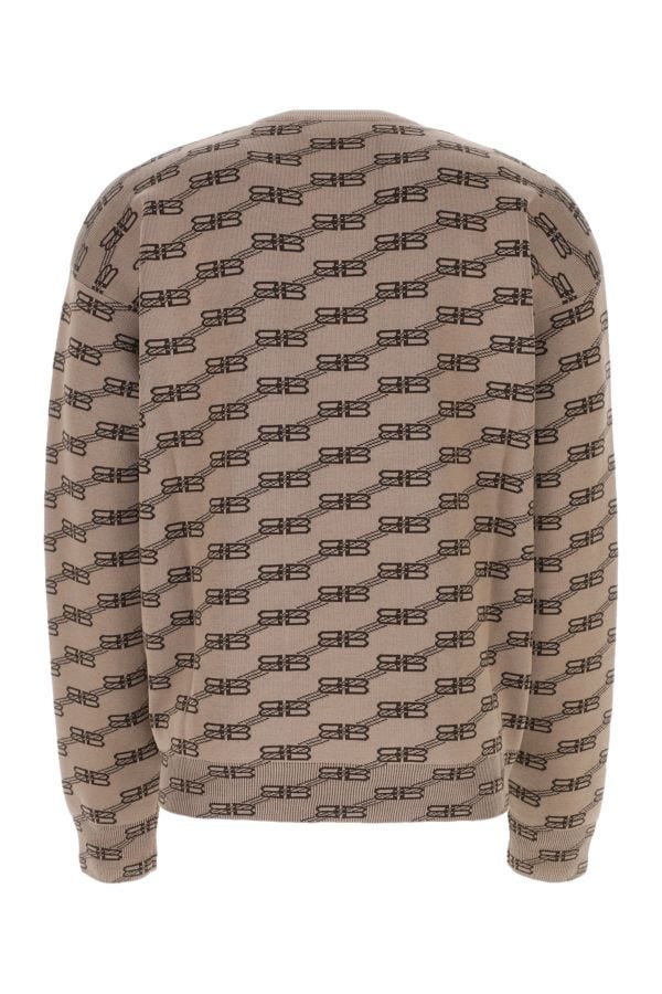 BALENCIAGA | Embroidered stretch cotton blend oversize sweater