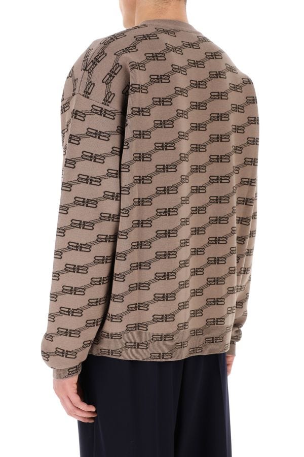 BALENCIAGA | Embroidered stretch cotton blend oversize sweater