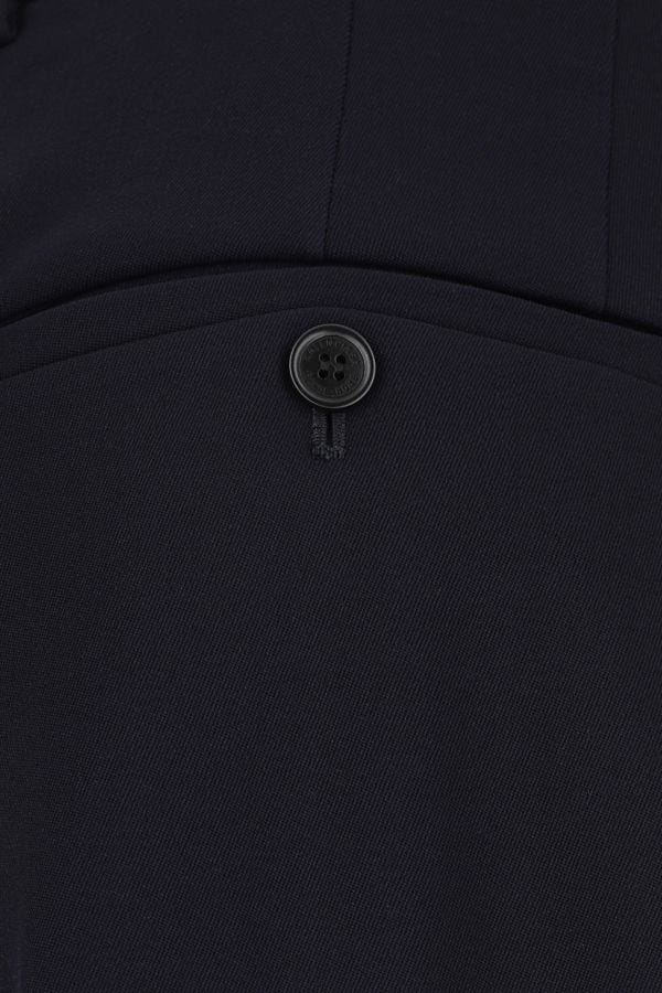 BALENCIAGA | Navy blue twill wide-leg pant