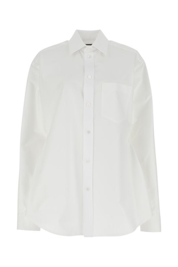 BALENCIAGA | White poplin Hourglass shirt