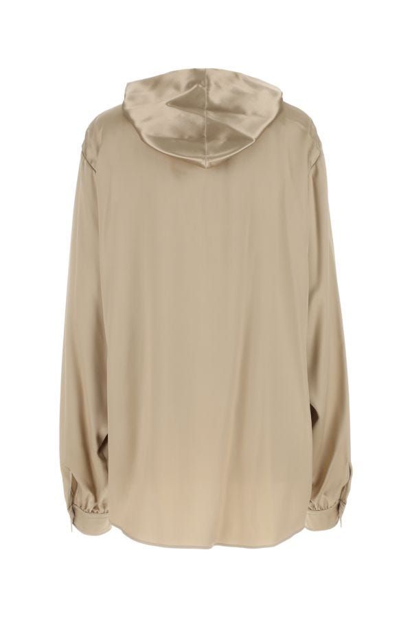 BALENCIAGA | Cappuccino satin oversize shirt