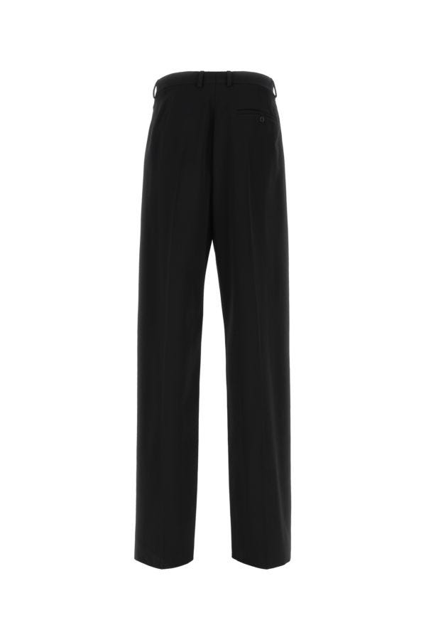 BALENCIAGA | Black twill wide-leg pant