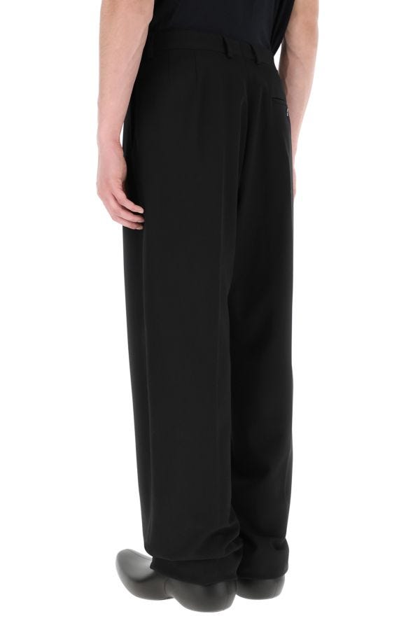 BALENCIAGA | Black twill wide-leg pant