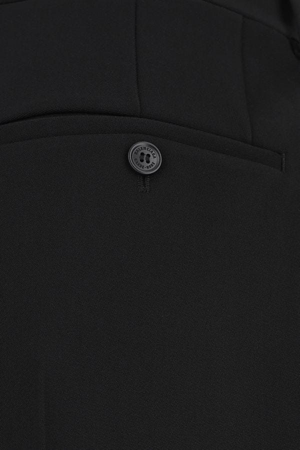 BALENCIAGA | Black twill wide-leg pant