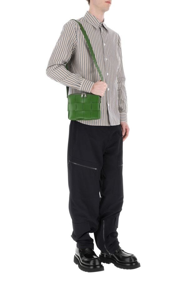 BOTTEGA VENETA | Olive green leather Cassette Camera crossbody bag
