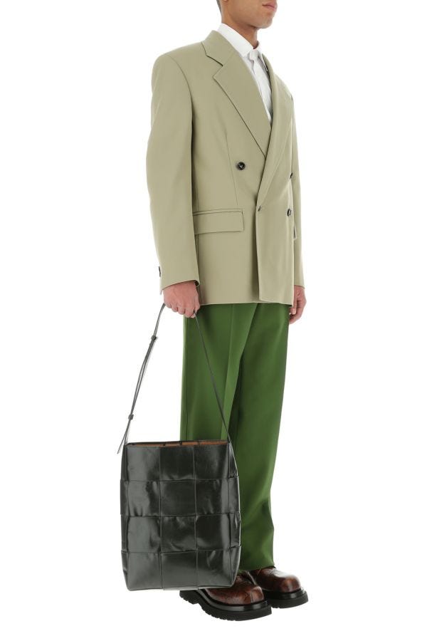 BOTTEGA VENETA | Dark green leather Arco Hobo shoulder bag
