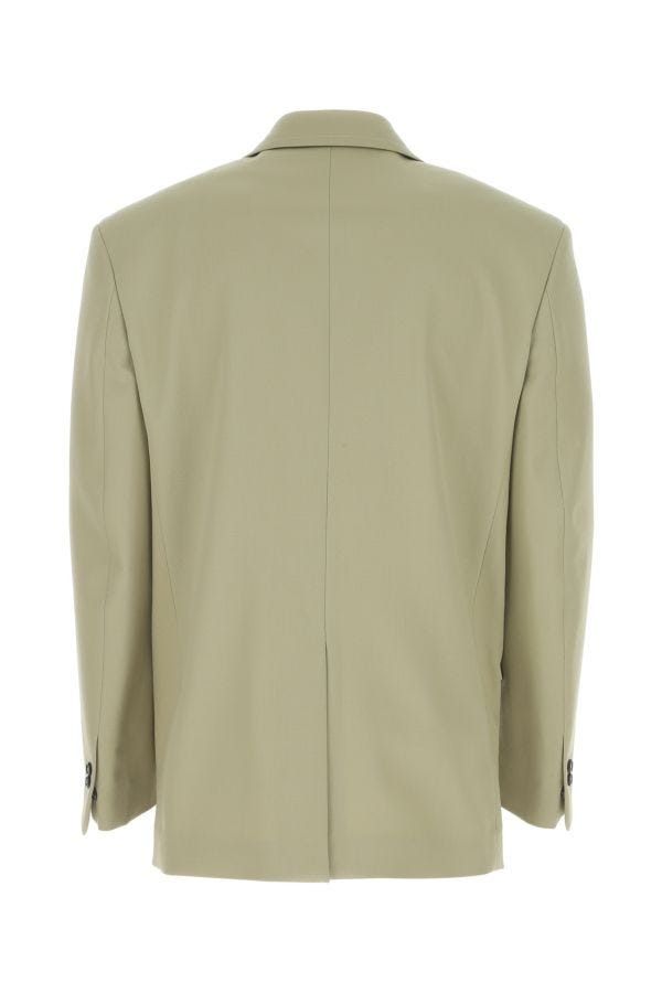 BOTTEGA VENETA | Pastel green stretch wool oversize blazer