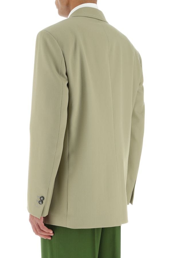 BOTTEGA VENETA | Pastel green stretch wool oversize blazer