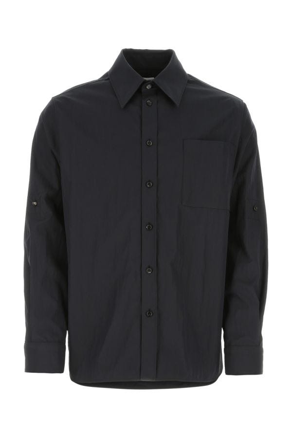 BOTTEGA VENETA | Midnight blue cotton blend shirt