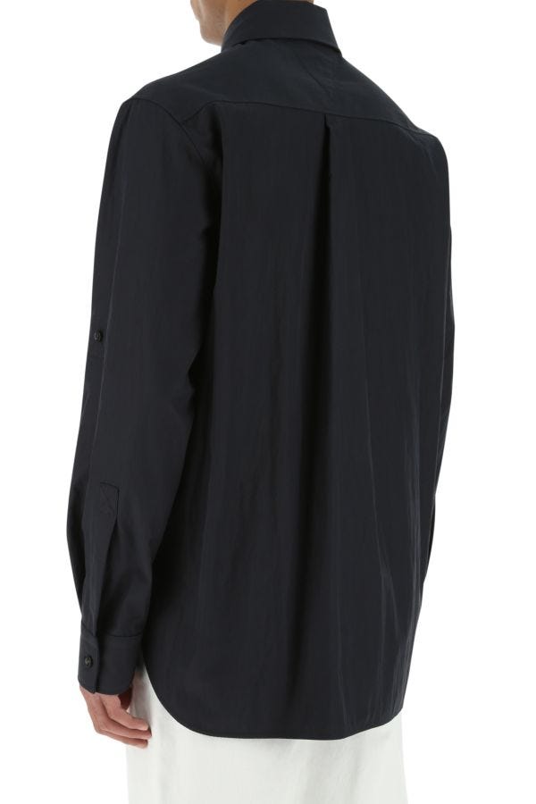 BOTTEGA VENETA | Midnight blue cotton blend shirt