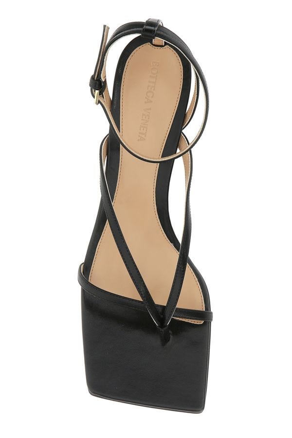BOTTEGA VENETA | Black leather Stretch sandals