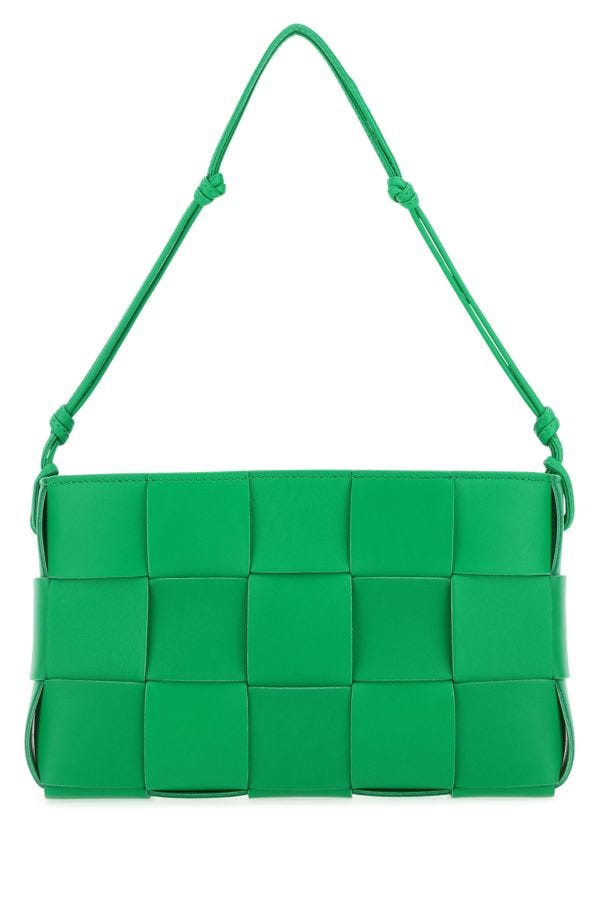 BOTTEGA VENETA | Grass green nappa leather Cassette shoulder bag