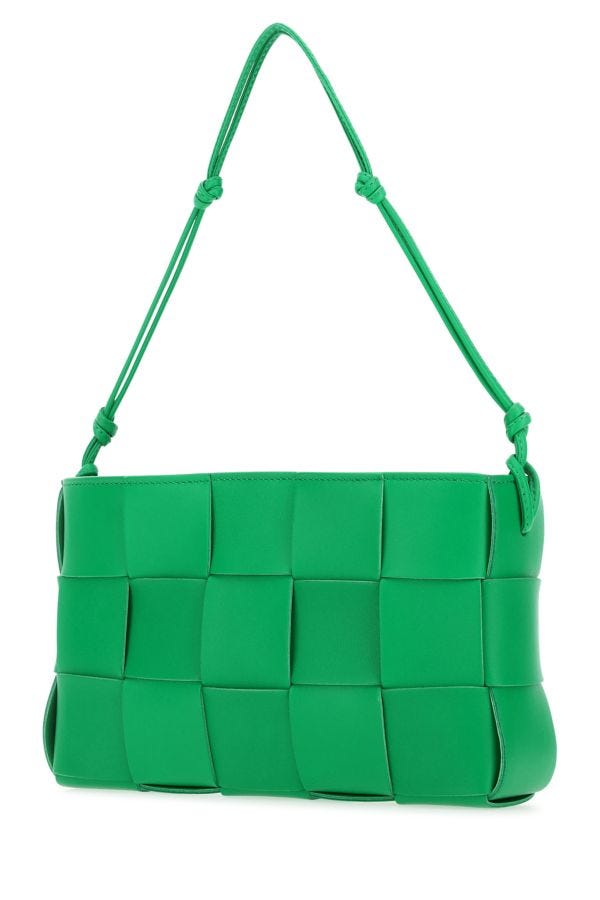 BOTTEGA VENETA | Grass green nappa leather Cassette shoulder bag