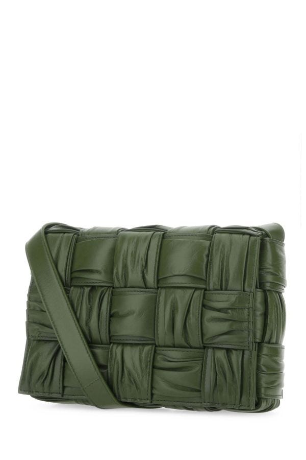 BOTTEGA VENETA | Olive green leather Cassette crossbody bag