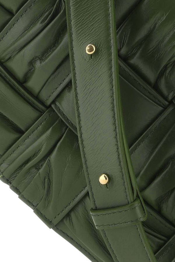 BOTTEGA VENETA | Olive green leather Cassette crossbody bag