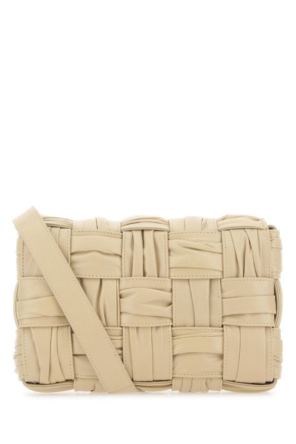BOTTEGA VENETA | Beige leather Cassette crossbody bag