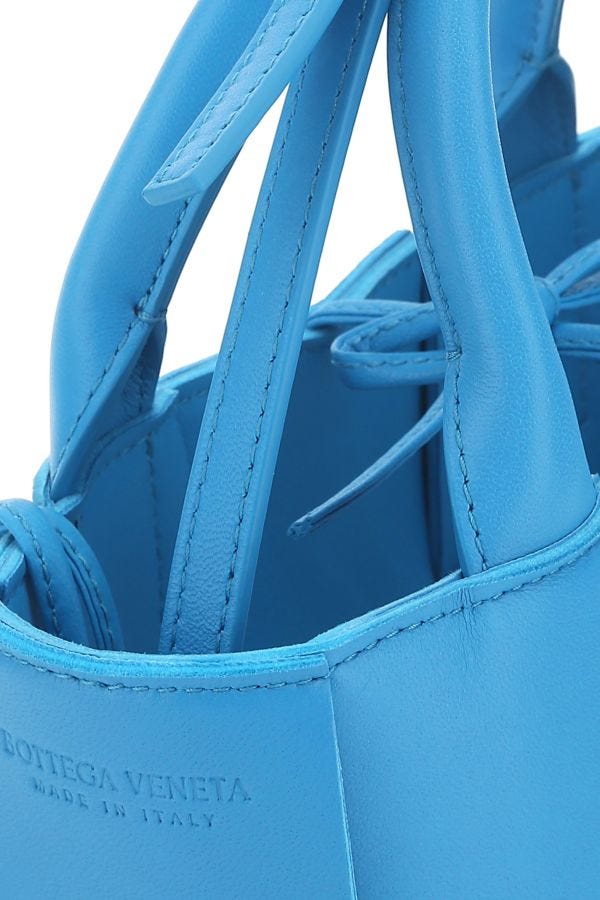 BOTTEGA VENETA | Turquoise leather Candy Arco handbag